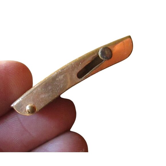 Antique Canvas Webbed 1" Belt Buckle Engraved Vintage MONGRAM Army Military Web - Picture 4 of 4